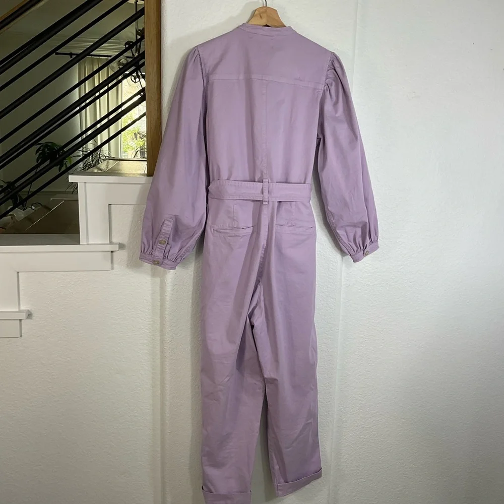 J. Crew Lilac Long-Sleeve Utility Jumpsuit